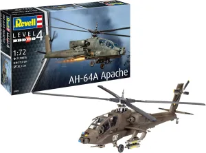 Revell 03824 AH-64A Apache 1:72 Scale Unbuilt/Unpainted Plastic Model Kit