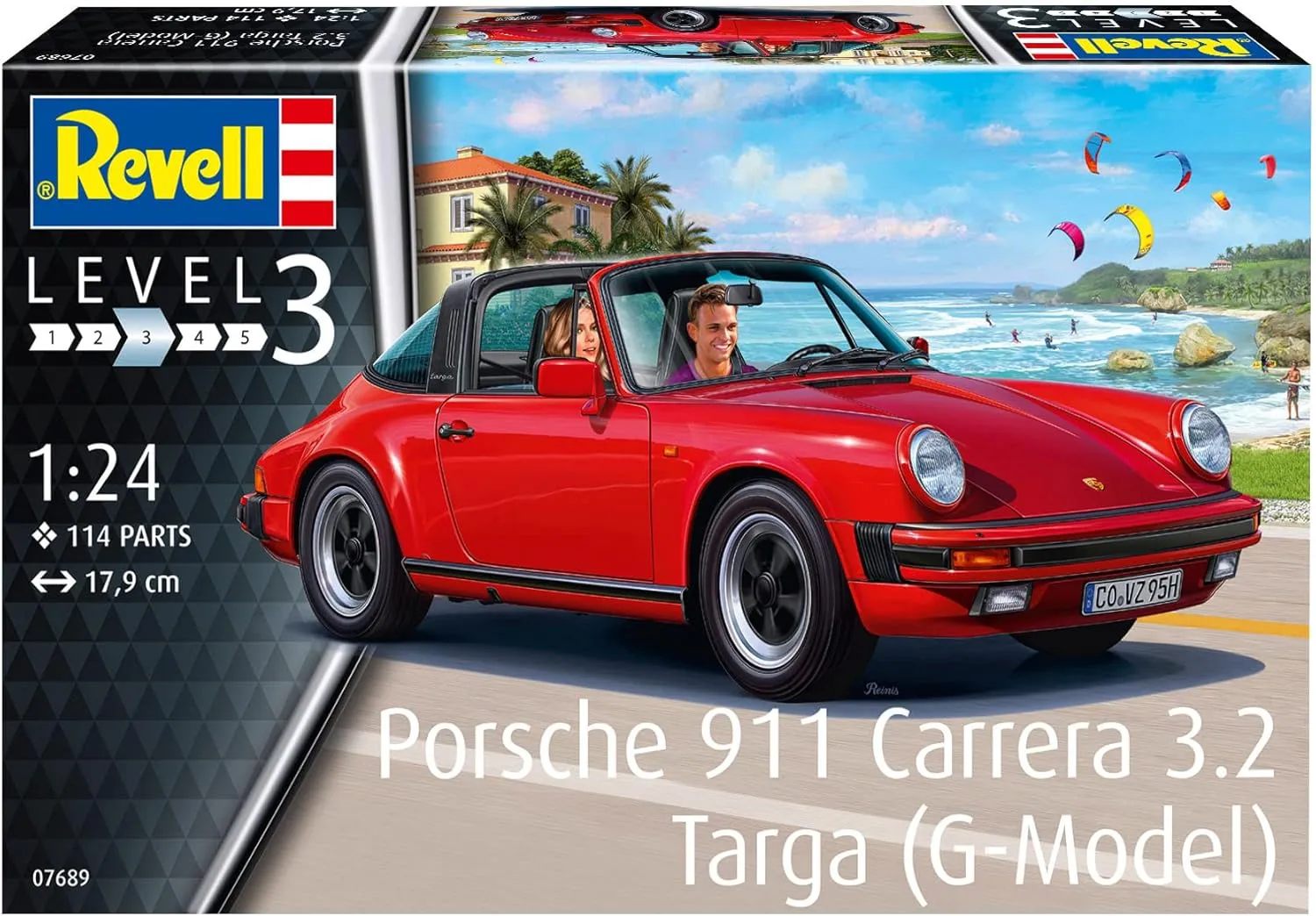 Revell 07689 Porsche 911 Carrera 3.2 Targa (G-Model) 1:24 Scale Unbuilt/Unpainted Plastic Model Kit