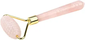 Rose Quartz Roller with Gua Sha Set for Face Natural Authentic Facial Crystal Massager Skin Eyes Neck Tones Firms Depuffs-Mini Roller
