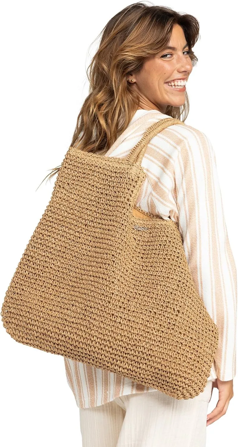 Roxy Women's Beach Tote Bag | Travel | Vacation | Straw | Lightweight | Breathable