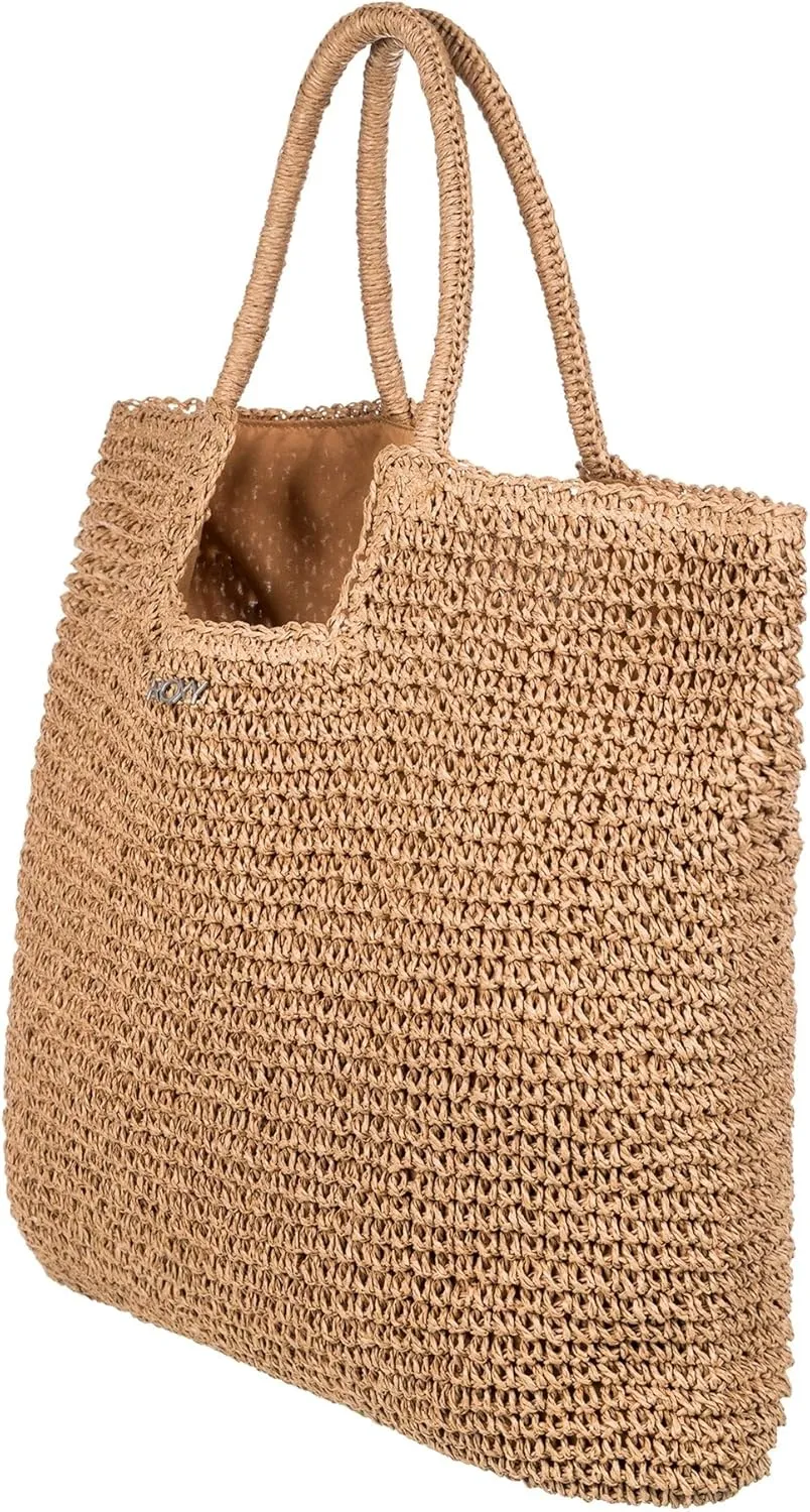 Roxy Women's Beach Tote Bag | Travel | Vacation | Straw | Lightweight | Breathable