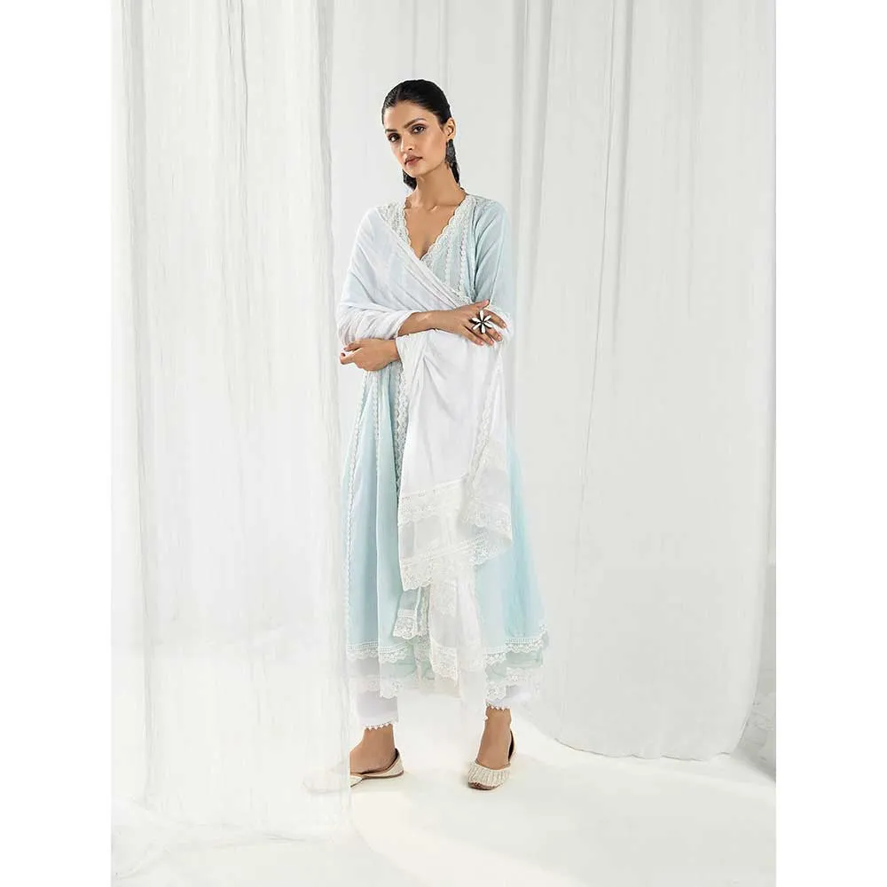 Roze Aria White Dupatta