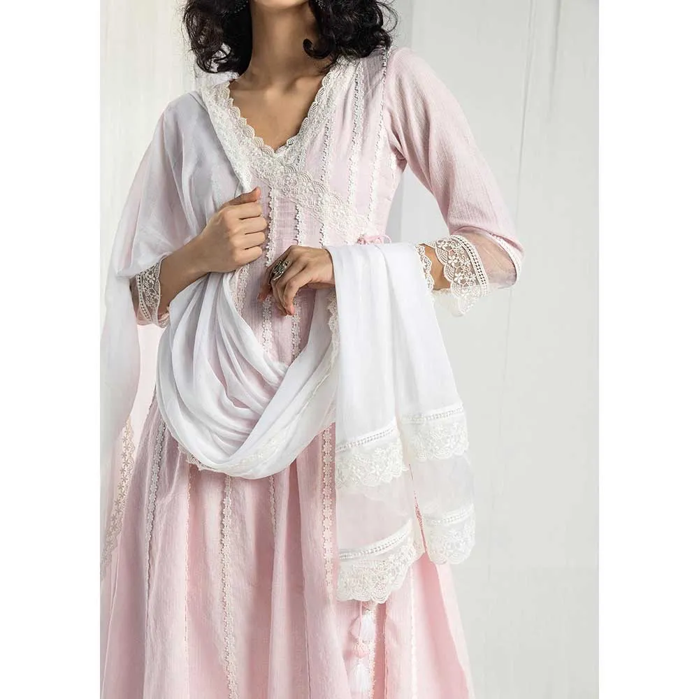 Roze Aria White Dupatta