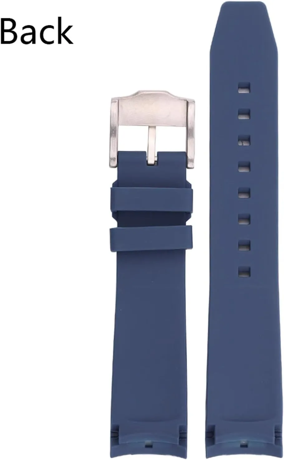 Rubber Watch Strap 20mm Curved End Soft Silicone Watchband Black Green Blue Diving Bracelet Wrist Band