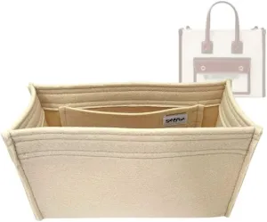 SAMORGA (11-10/ Bur-Freya-Mini-U) Bag Organizer for Mini Two Tone Canvas Leather Freya Tote (2mm EggShell)