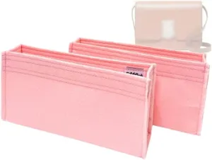 SAMORGA (11-24/ Bur-TB-S-U) Bag Organizer for TB Leather Small Bag – A Set of 2 1.2mm Baby Pink