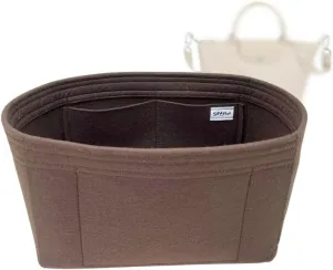 SAMORGA (17-10/ Long-S1) Bag Organizer for Le Pliage Top Handle Bag Small <2mm Dark Brown>