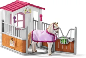Schleich Horse Club 12pc Playset - Realistic Detailed Stable with Lusitano Horse Figure, Toy for Boys & Girls, Gift for Kids Ages 5 