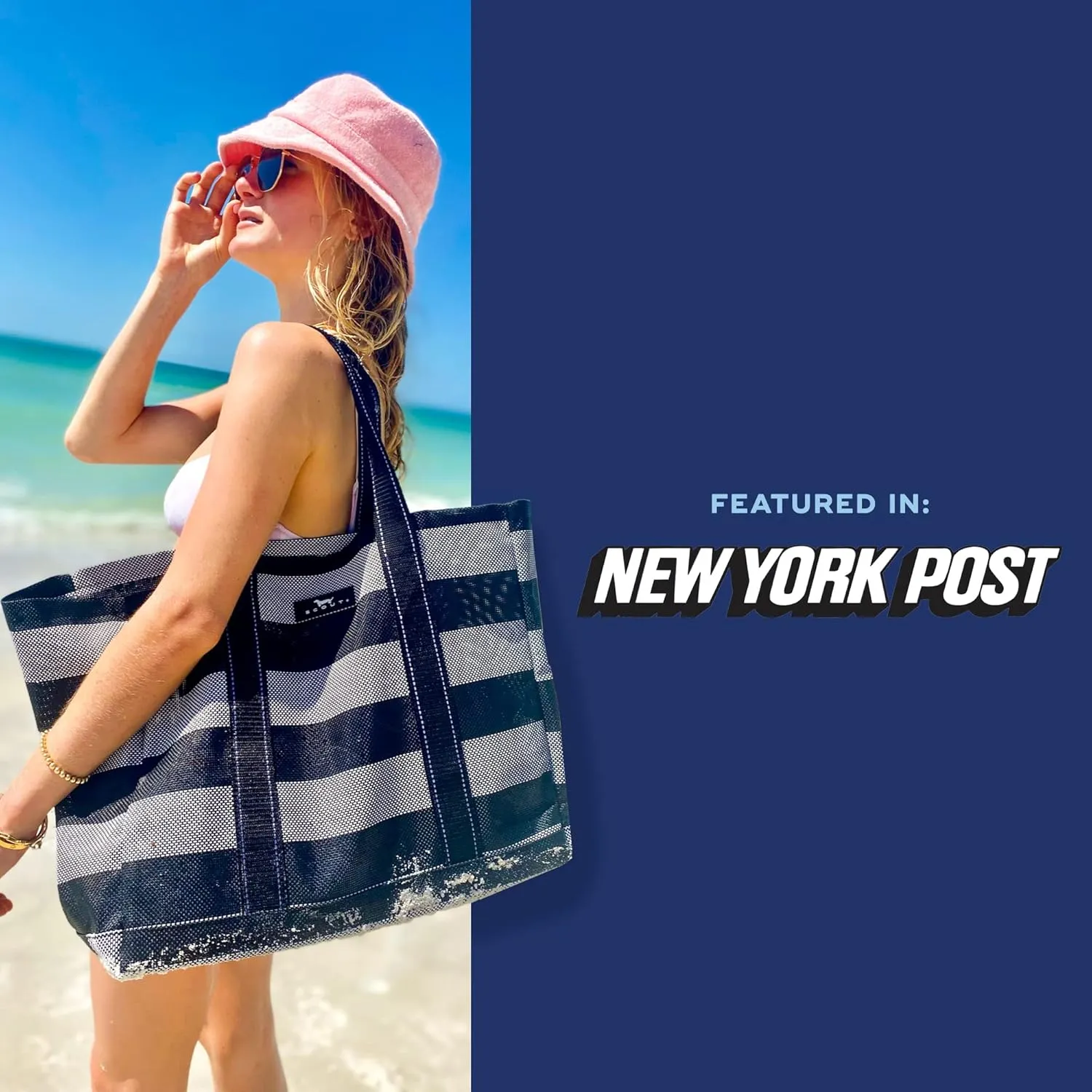 SCOUT Roadtripper - Large Beach Tote Bags For Women - Sandproof Breathable Woven Beach Bag, Pool Bag And Travel - Mom Bag