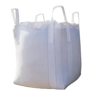 Secbolt FIBC Bulk Bag, Pack of 10, 1 One Ton Bag, 35"L x 35"W x 43"H, 2200lbs SWL, Duffle Top Flat Bottom, Woven Polypropylene Bags