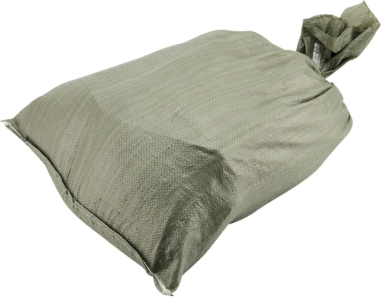 SEUNMUK 60 Pack 20 x 30 Inch Gray Woven Sand Bags, Empty Woven Plastic Sand Bags, Heavy Duty Flood Protection Sand Bags with 20 M Ties for Flood Control, Storage