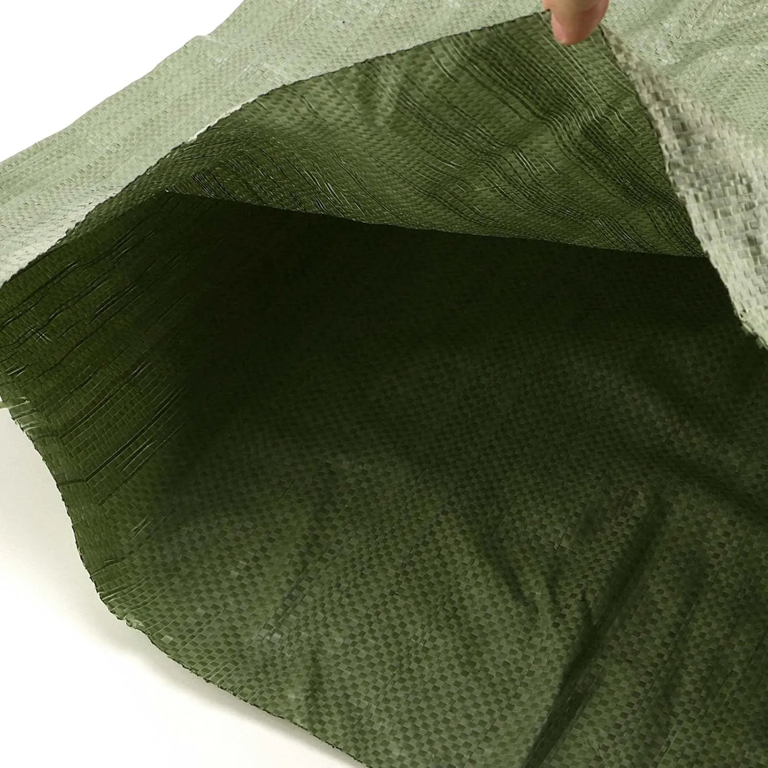SEUNMUK 60 Pack 20 x 30 Inch Gray Woven Sand Bags, Empty Woven Plastic Sand Bags, Heavy Duty Flood Protection Sand Bags with 20 M Ties for Flood Control, Storage