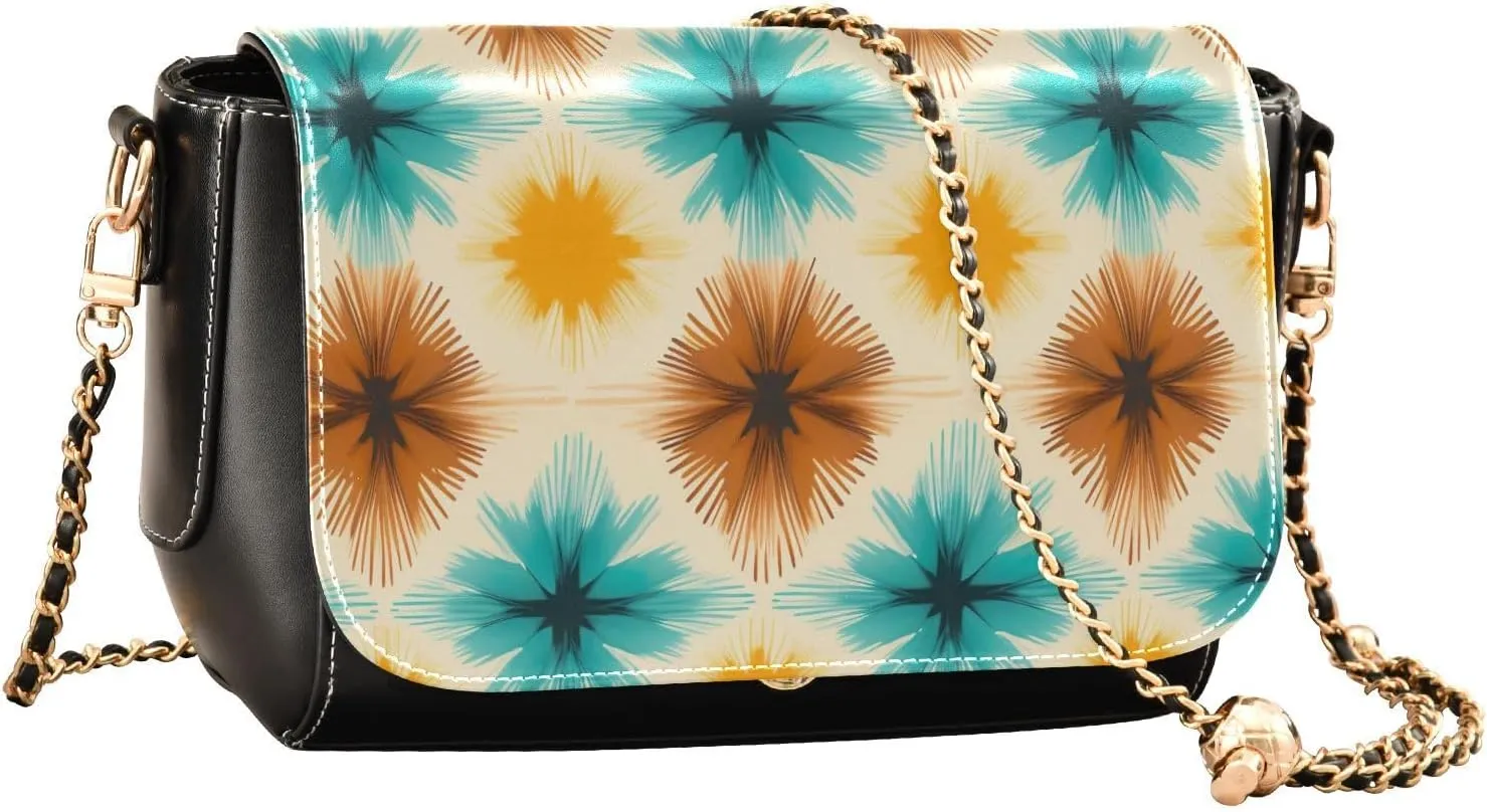 Shamrocks Clover and Bottle Women Leather Crossbody Bag, Leather Crossbody Bags, Crossbody Bags for Women Medium
