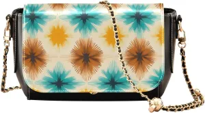 Shamrocks Clover and Bottle Women Leather Crossbody Bag, Leather Crossbody Bags, Crossbody Bags for Women Medium