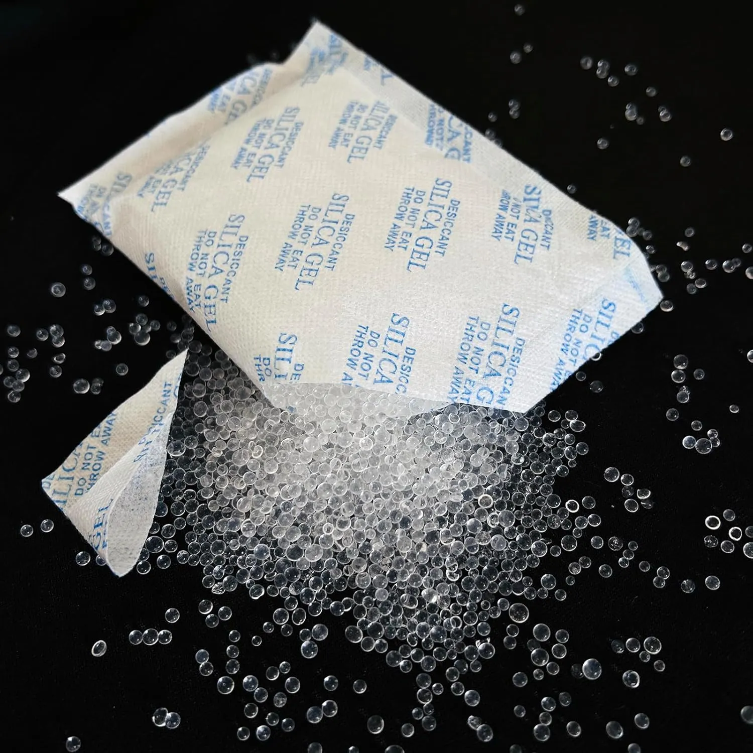 Silica Gel Packets,100 Gram 10 Packets Desiccant Packs, Moisture Absorbers, Rechargeable Silica Gel Car Dehumidifier, Reactivated Silica Gel Desiccant Packets, Safe Dehumidifier Bags for Storage