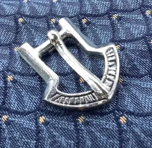 Silver Spade Shaped Medieval Belt Buckle
