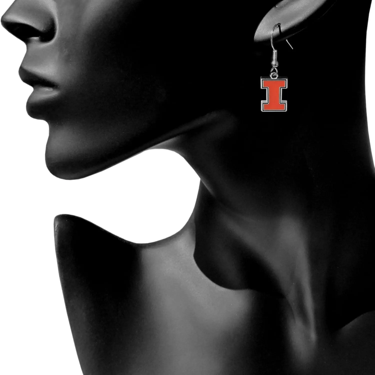 Siskiyou NCAA unisex-adult Chrome Dangle Earrings