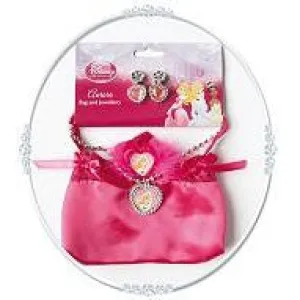 Sleeping Beauty Bag And Jewellery Set Girls Pink