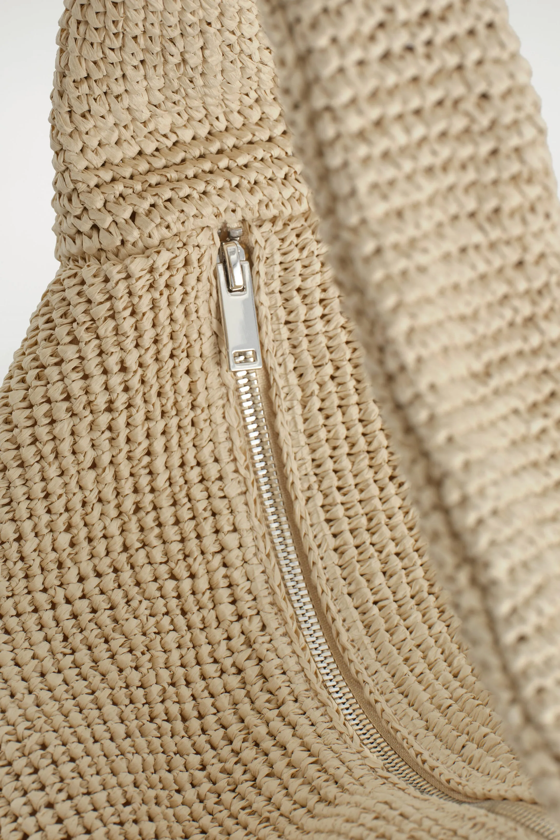 Slouchy  raffia tote bag
