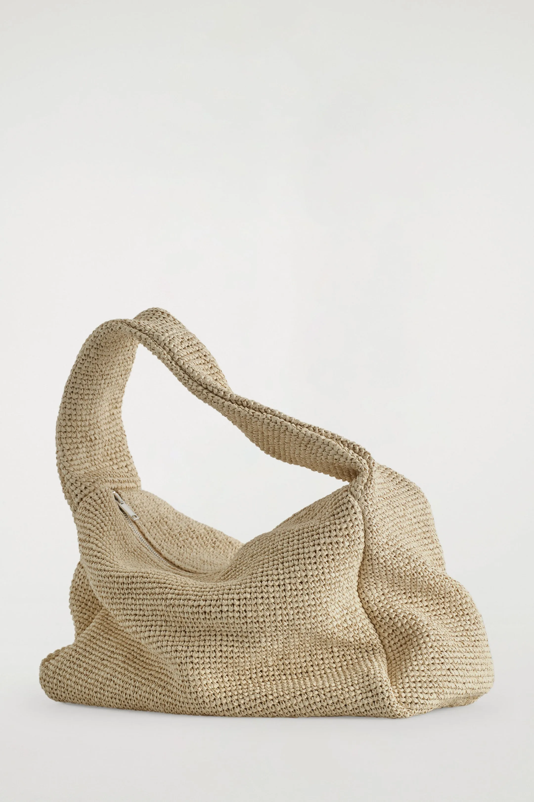 Slouchy  raffia tote bag