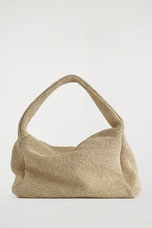 Slouchy  raffia tote bag