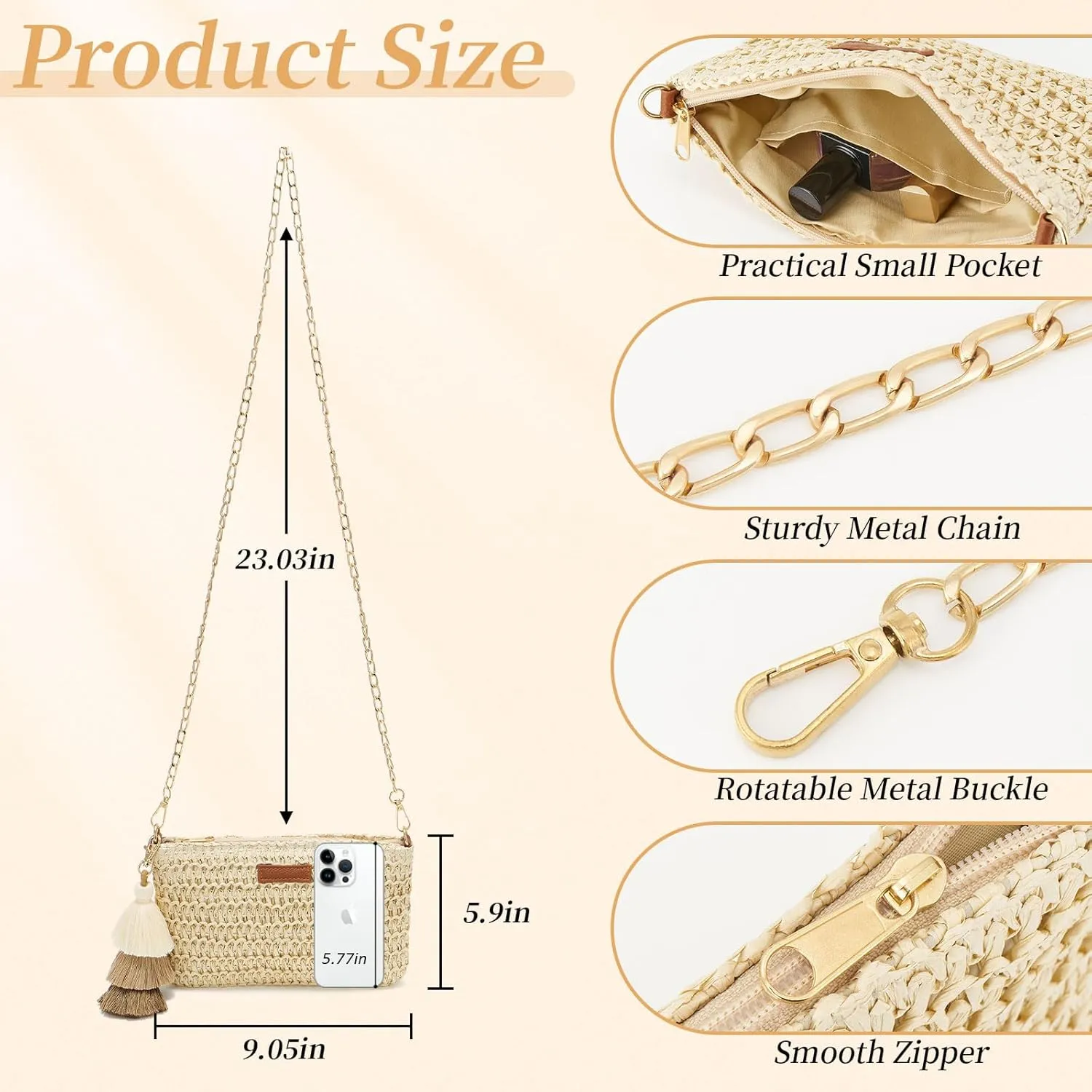 Small Straw Purse for Women Summer Clutch Purses Beach Woven Envelope Bag Raffia Shoulder,Straw Crossbody Bag boho