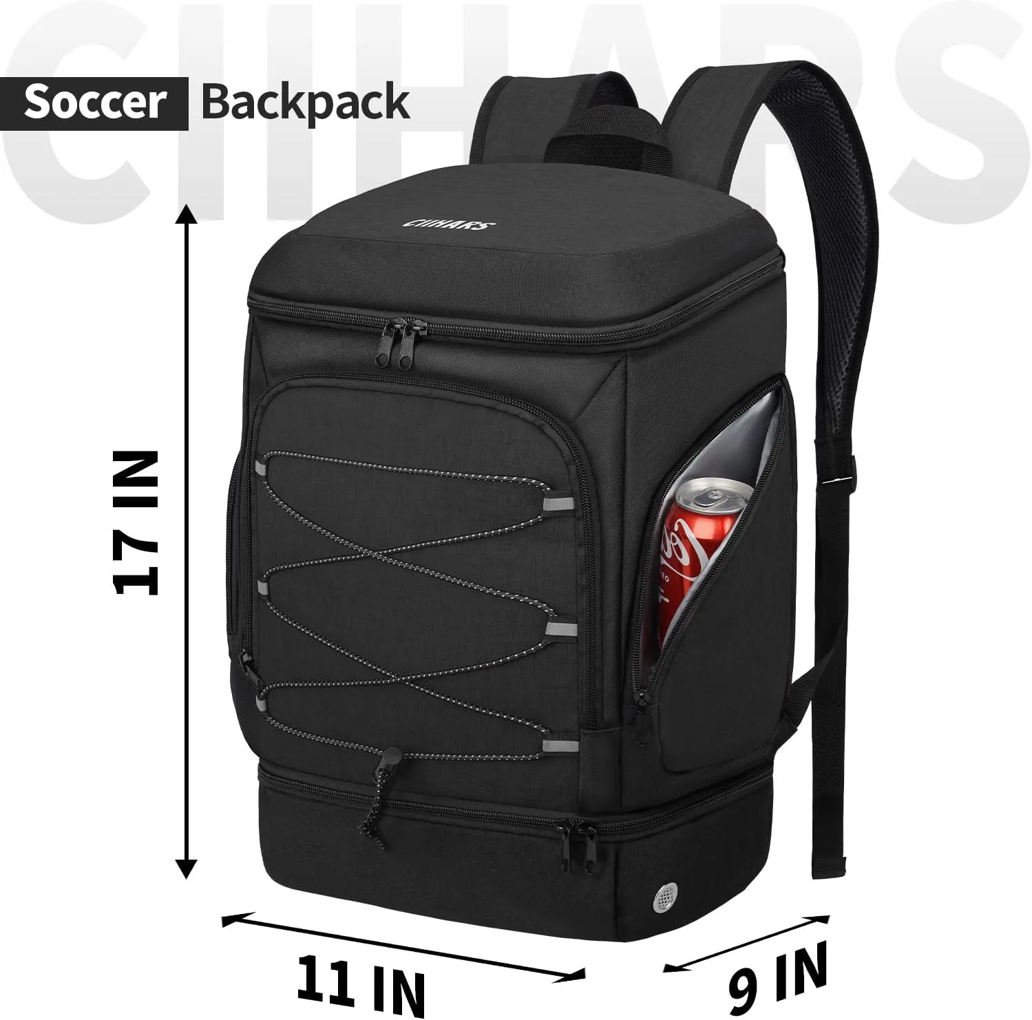 Soccer Backpack,Soccer Bag with Ball Holder, Includes Separate Cleat Shoe and Ball Compartment Sport Equipment Bags Fit Basketball Volleyball Football