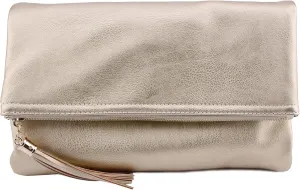 Solene Envelope Clutch Bags for Women Foldover Crossbody Tassel Wallet with Chain Strap, Elegant Evening Purse