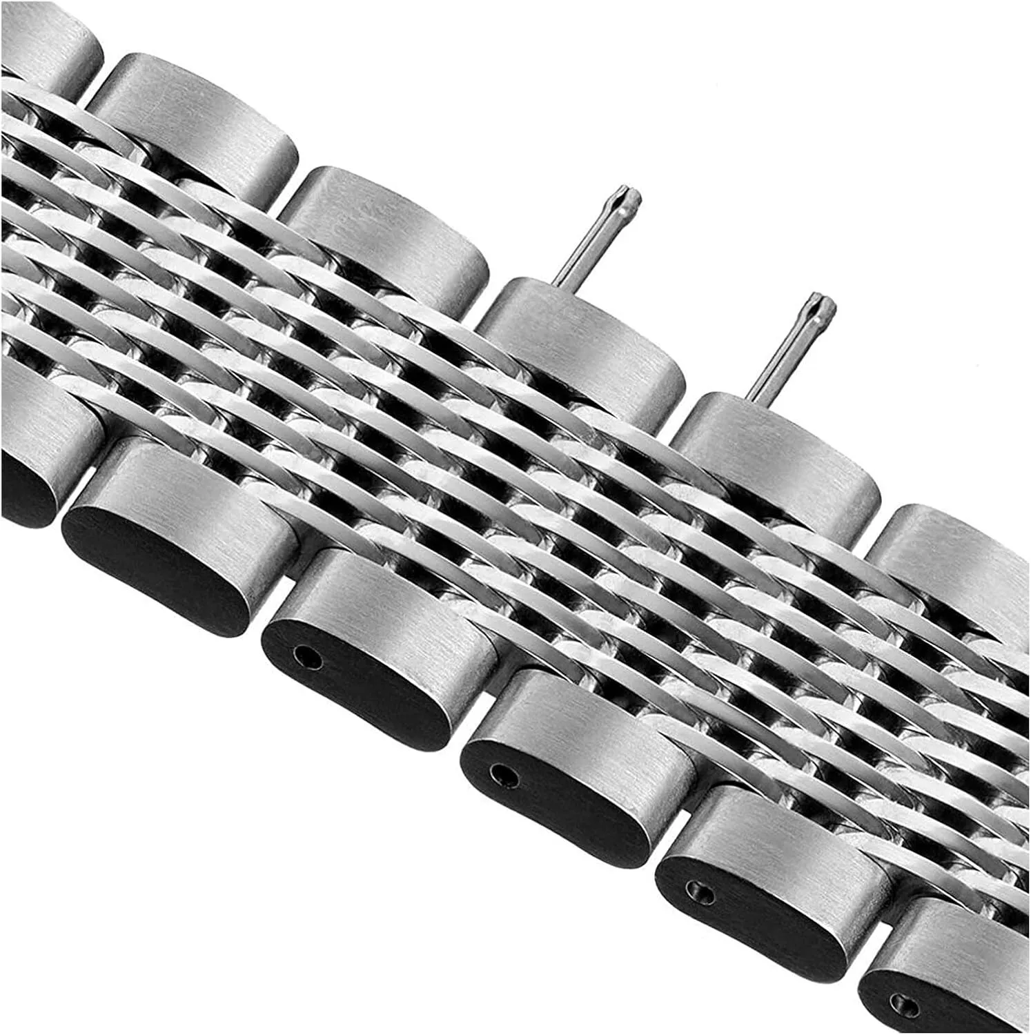Solid Stainless Steel Straps Diving Mesh Watch Band Deployment Buckle Brushed Polished Business 18 20 22 24mm Bracelet