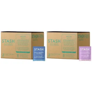 Stash Tea Double Bergamot Earl Grey Tea 100 Count Box of Tea Bags & Tea Breakfast in Paris Black Tea, 100 Count Box of Tea Bags in Foil Individual Black Tea Bags for Use in Teapots Mugs or Cups