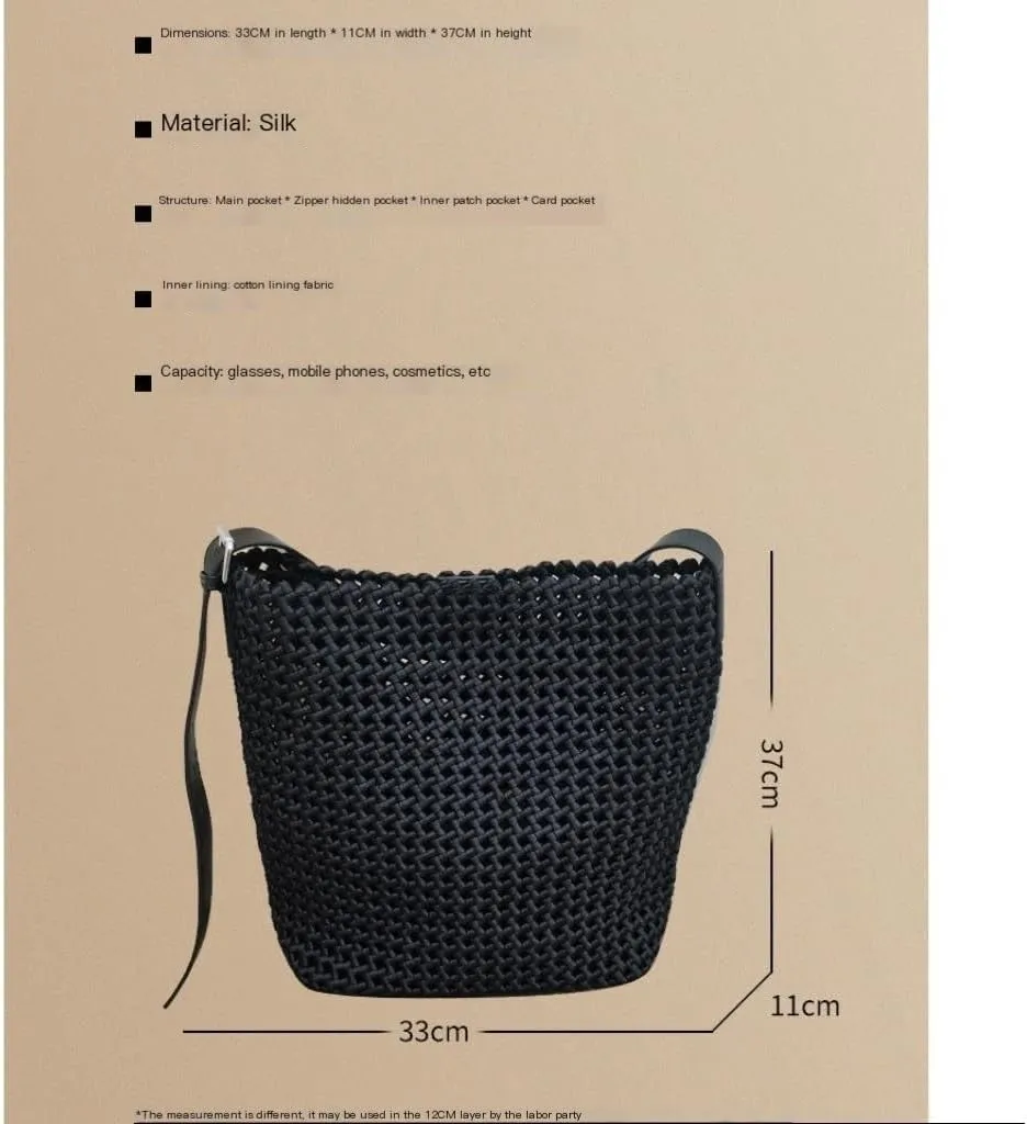 Straw Bag Simple and Versatile Woven Crossbody Bag: Deduce Diverse Fashion Styles for Outings Straw Bags