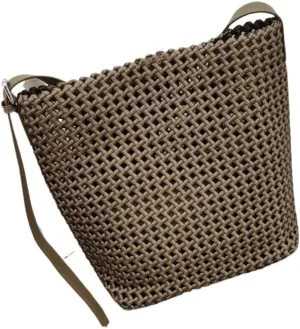 Straw Bag Simple and Versatile Woven Crossbody Bag: Deduce Diverse Fashion Styles for Outings Straw Bags