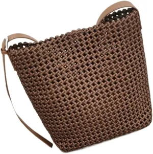 Straw Bag Simple and Versatile Woven Crossbody Bag: Deduce Diverse Fashion Styles for Outings Straw Bags