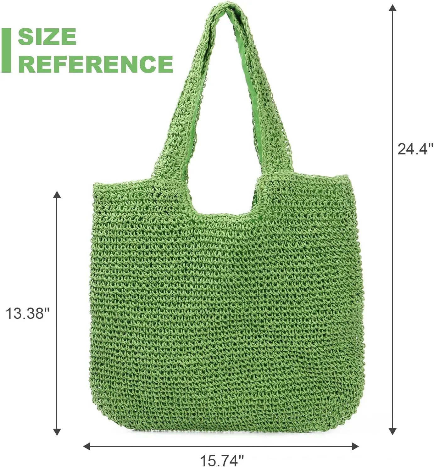 Straw Beach Bag for Women Summer Woven Tote Bag Shoulder Handbags