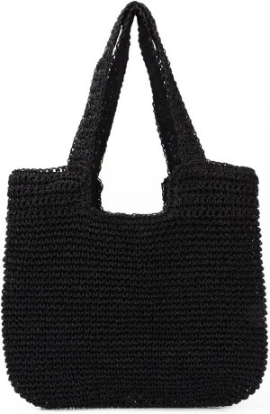 Straw Beach Bag for Women Summer Woven Tote Bag Shoulder Handbags
