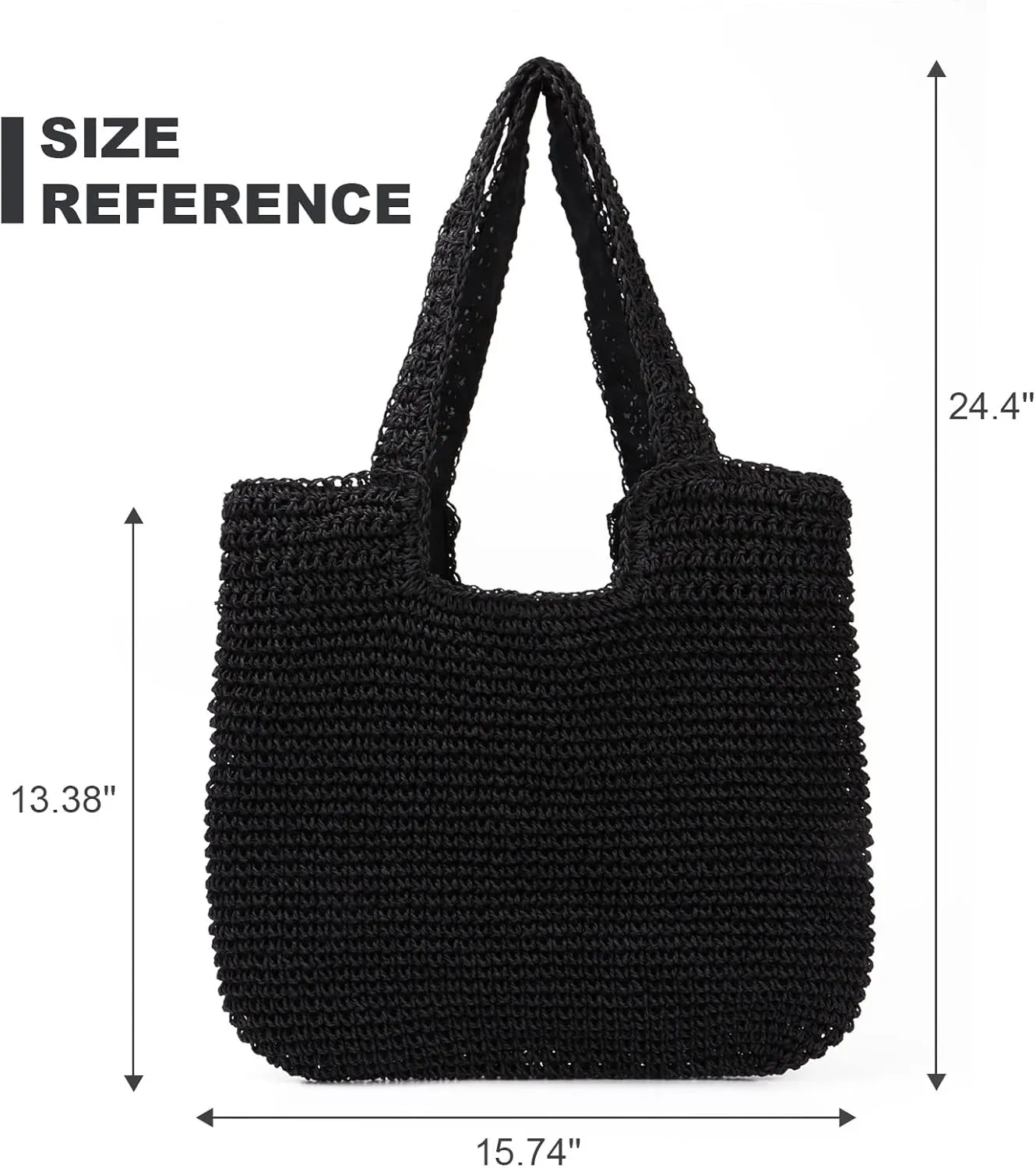 Straw Beach Bag for Women Summer Woven Tote Bag Shoulder Handbags