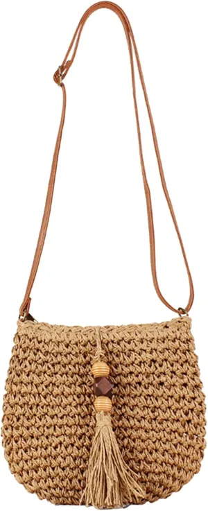 Straw Beach Bag Woven Purse Small Summer Beach Bags Cute Womens Handbag Shoulder Purse Straw Clutch Purses