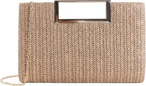 Straw Clutch Evening Bags for Women Handmade Straw Bags Tote Bag Woven Shoulder Crossbody Bag Summer Beach Bag Handbag 2024