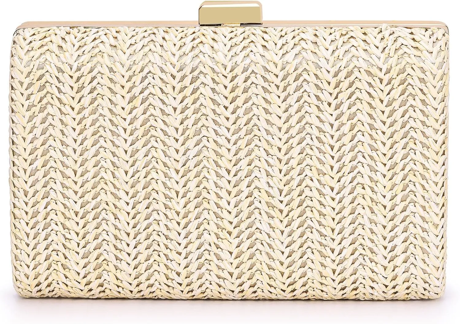 Straw Clutch for Women - Beach Vacation Raffia Bag, Trends Cute Purse, Beach Bag