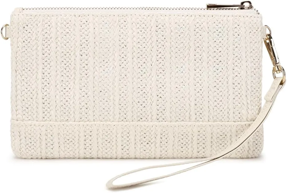 Straw Clutch Purse for Beach Summer Vacation Bag Woven Handbag for Women
