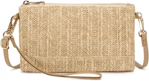 Straw Clutch Purse for Beach Summer Vacation Bag Woven Handbag for Women