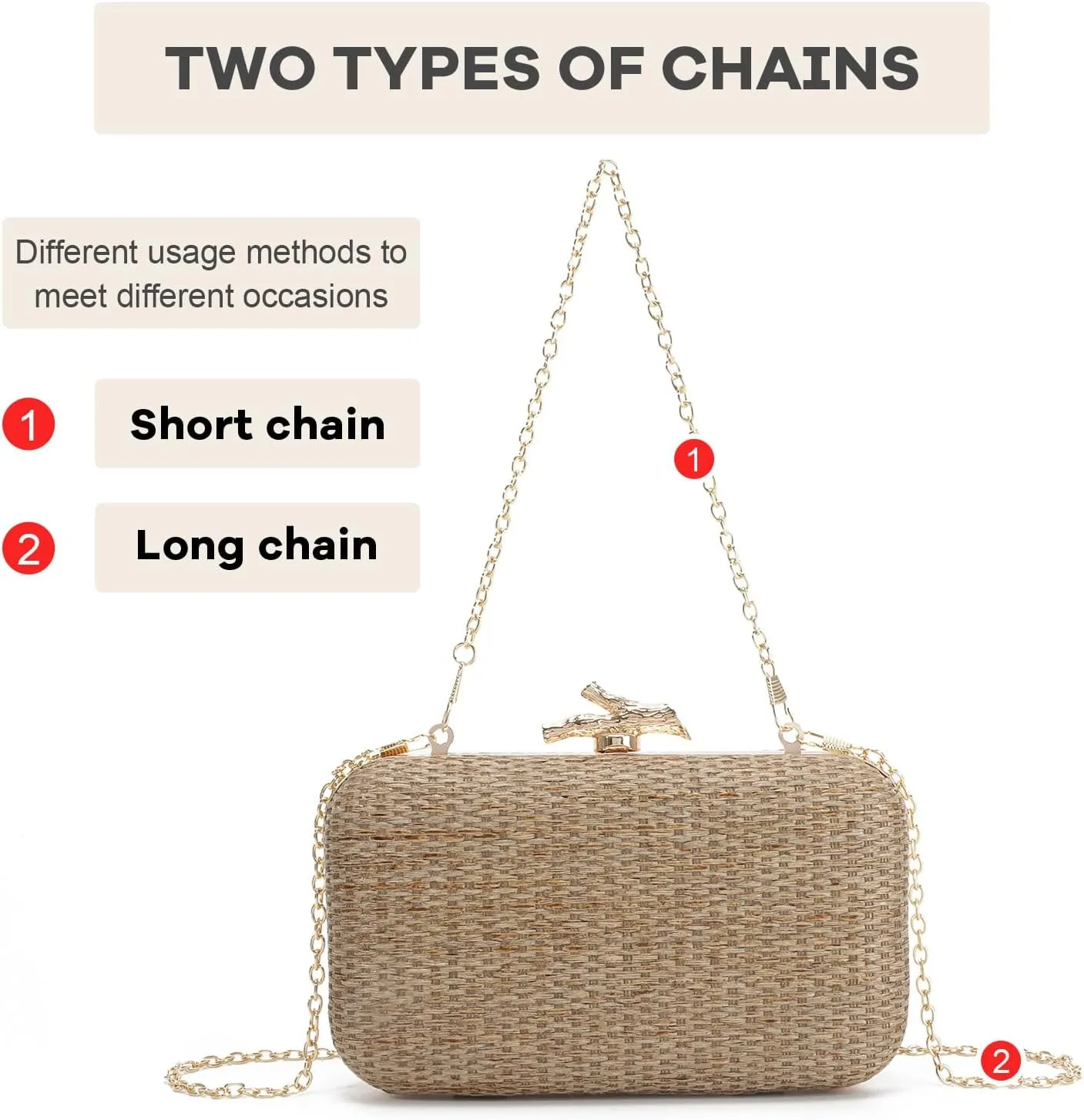 Straw Clutch Purses for Women Formal Summer Evening Bag Woven Handbags