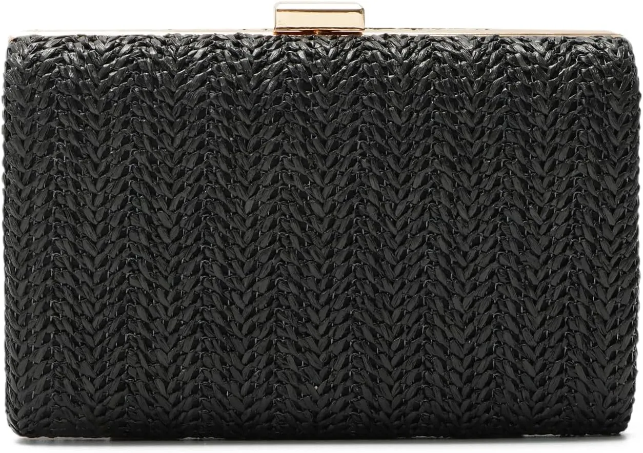 Straw Clutch Purses for Women Summer Evening Bag Raffia Crossbody Purses Woven Beach Handbags