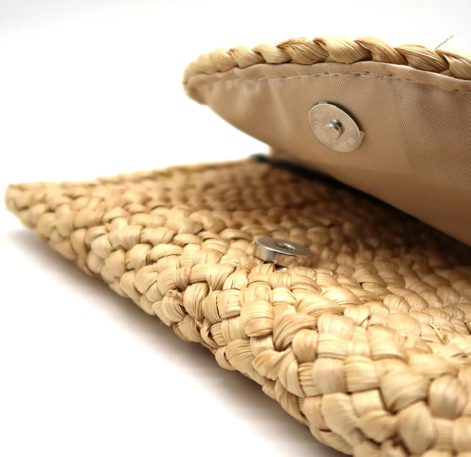 Straw Clutch Purses for Women Woven Straw Beach Handbag Envelope Rattan Clutch for Summer