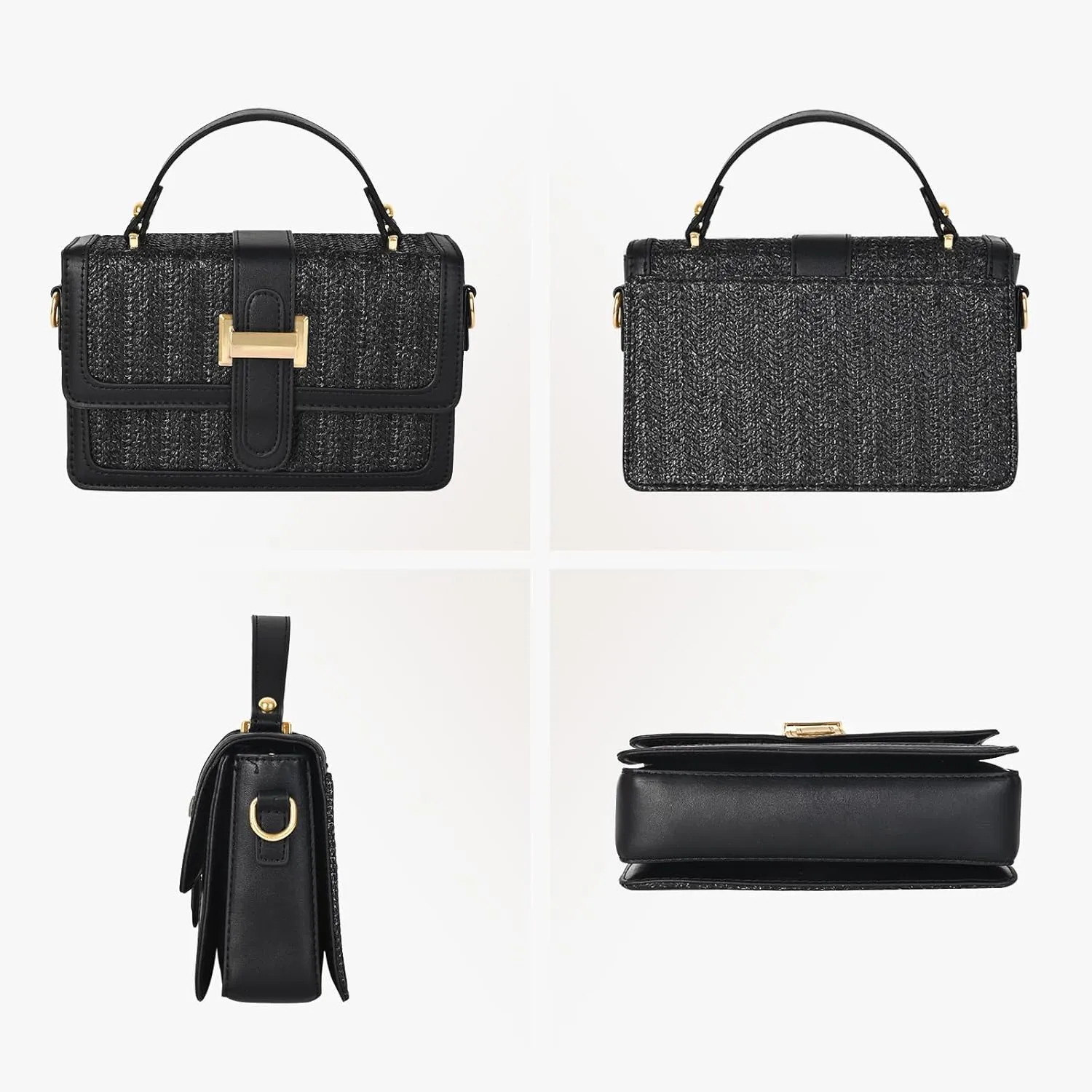 Straw Crossbody Bags for Women Summer Straw Clutch Bag Woven Beach Purse Vacation Handbags