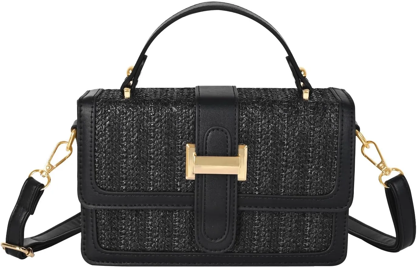 Straw Crossbody Bags for Women Summer Straw Clutch Bag Woven Beach Purse Vacation Handbags