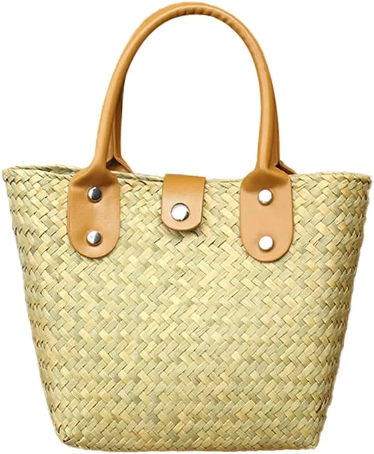 Straw Crossbody Bags for Women Versatile Trendy Beach Purse Resort Bag Fresh Style Straw Handbag Satchel Woven Shoulder Purse
