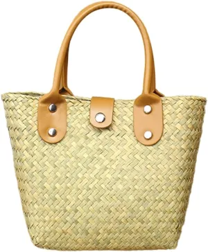 Straw Crossbody Bags for Women Versatile Trendy Beach Purse Resort Bag Fresh Style Straw Handbag Satchel Woven Shoulder Purse