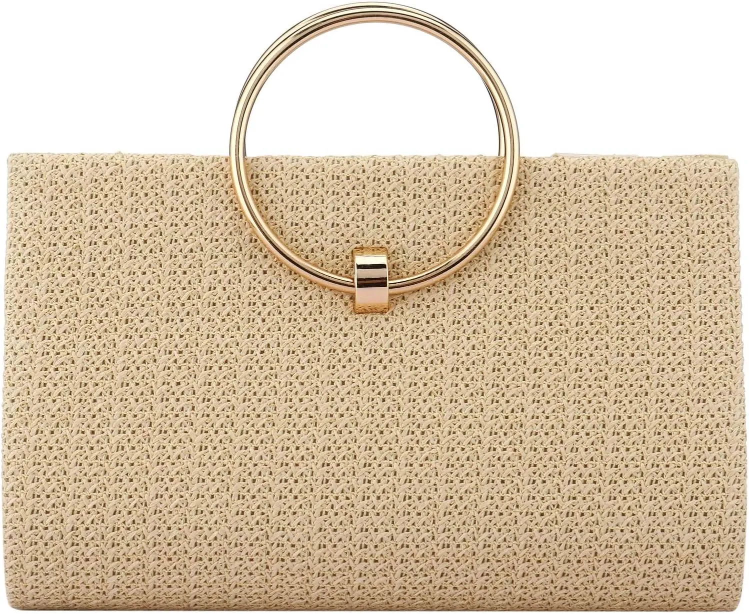 Straw Handbag Evening Bag Clutch Purses for Women, Fashion Summer Beach Tote Tassels Straw Clutch