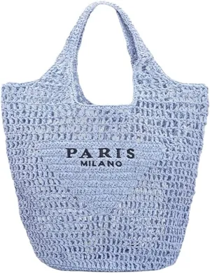 Straw Mesh Tote Bag for Women 2023 New Mesh Hollow Woven Beach Bag Large Travel Shoulder Handbags Hobo Bag